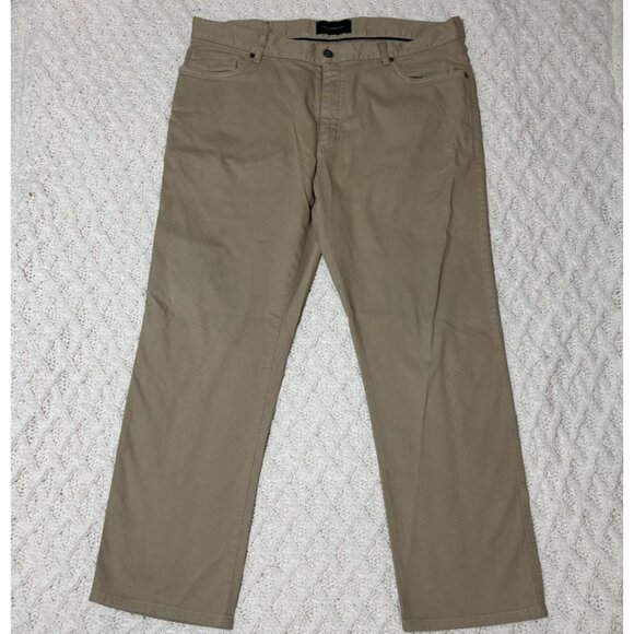 Ermenegildo Zegna Beige‎ Cotton Flat Front Casual Pants Jeans w38x28 - Picture 1 of 13